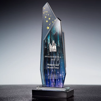 Trophée en cristal de verre style sport, design bateau à voile, personnalisable, gravure laser, impression UV, pour la mode 2026