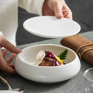 Tazón de Cerámica para Aperitivos con Tapa Esmaltada, Plato de Porcelana Estilo Europeo, Vajilla y Utensilios de Cocina para Hoteles y Restaurantes - Product Image 2