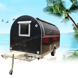 Trailer makanan murah dengan generator bertenaga untuk pizza anjing panas sosis dan trailer makanan popcorn