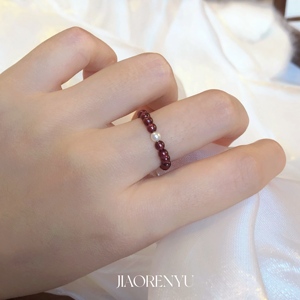 Mùa Đông Quả Tự Nhiên Garnet Độ Bóng Cao Shijia Vòng Ngọc Trai Dễ Dàng Mặc Mạ Vàng Hợp Kim Trang Sức Phong Cách Hợp Thời Trang - Product Image 3