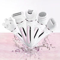 Depiladora IPX7 Resistente al Agua 5 en 1, Kit de Depilación para Mujer, Pinza Eléctrica Indolora Recargable, Afeitadora Corporal para Uso Doméstico, Bikini e Ingle