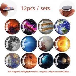 Juego de 12 imanes para refrigerador con diseño de asteroide y gema de cristal, tipo cabujón, para puerta de refrigerador - Product Image 3