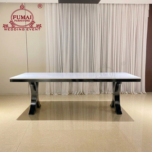 Table d'hôtel FUMAI FURNITURE, design moderne en forme d'œil, plateau en MDF, structure en métal doré, design contemporain, mobilier durable. - Product Image 4