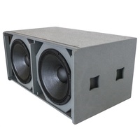 RIY YM218 Subwoofer professionnel double 18 pouces pour DJ avec fonction radio, enceinte en contreplaqué/MDF
