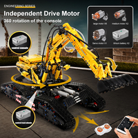 Mould King 17018 MOC Coche Excavadora Todoterreno RC, Vehículo de Ingeniería, Ladrillos MOC, Juguetes para Niños, Sets de Bloques de Construcción
