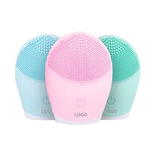 Guangdong face massage beauty machine silicone vibrating facial cleansing brush