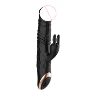 WINYI - Large Black Telescopic Realistic Dildo Vibrator for Women