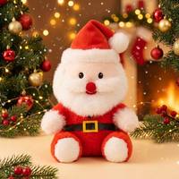 Boneka Santa Claus Lucu Grosir, Boneka Natal Lembut Isi Dakron, Hadiah Plushie untuk Dekorasi Natal
