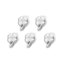 Mini Pendentif Fleur Charmant en Acier Inoxydable Plaqué Or PVD 18K, Anti-ternissement, avec Trou, Vente en Gros pour Fabrication de Bijoux