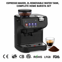 Machine à café expresso électrique professionnelle en acier inoxydable et plastique, compatible avec les capsules et le café moulu, pour hôtel et usage domestique