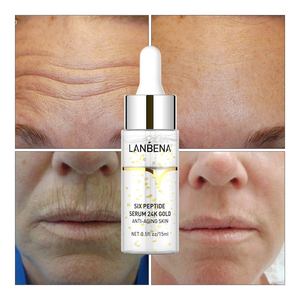 เซรั่มบำรุงผิวหน้า LANBENA ผลิตภัณฑ์สั่งทำพิเศษ ผสมทองคำ 24K และเปปไทด์ 6 ชนิด ช่วยลดเลือนริ้วรอย ยกกระชับผิว และเพิ่มความชุ่มชื้น - Product Image 3