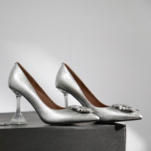 Bijoux en cristal scintillant décoré Pump Party Wear Queen’s Party Shoes Design High Heels - Product Image 6