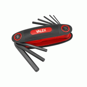 Jeu de 8 clés hexagonales Allen pliantes VALEX en acier pointe Torx de qualité industrielle pour une utilisation pratique modèle métrique n ° 1461778 - Product Image 1