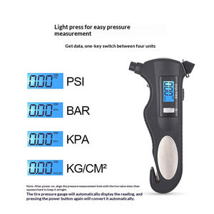 Outil d'urgence automobile 5 en 1, manomètre numérique pour pneus, marteau de sécurité, coupe-ceinture de sécurité - Product Image 4