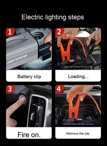 Démarreur de voiture multifonctionnel 12V avec compresseur d'air, batterie externe portable, gonfleur de pneus numérique pour voiture, <span class=keywords><strong>moto</strong></span>, urgence - Product Image 6