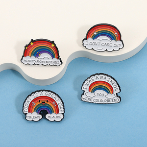 Badge de fierté LGBTQ : « J'<span class=keywords><strong>étais</strong></span> un arc-en-ciel, tu <span class=keywords><strong>étais</strong></span> un daltonien » – Broches émaillées créatives avec citations satiriques, bijoux et cadeaux - Product Image 6