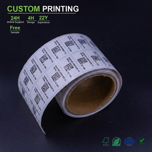 <span class=keywords><strong>Etiqueta</strong></span> de Papel Destructible Personalizada, Rollo de Etiquetas con Código QR Serial, Frágil, Anti Manipulación, Impermeable para Electrónicos y Dispositivos - Product Image 1