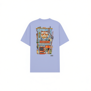 T-shirt Neko Sushi House, stampa grafica sul retro, unisex, abbigliamento casual - Product Image 2