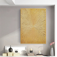 Toile de Bohème acrylique de grande taille lignes abstraites texture or feuille d'or moderne toile peinte à la main peinture à l'huile décoration d'art mural