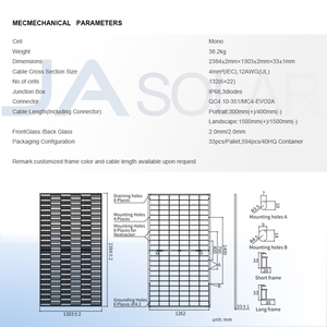 JAM66D46 LB <span class=keywords><strong>Jasolar</strong></span> N Tipo Módulo solar bifacial de doble vidrio 700W 705W 710W JA Panel solar en stock - Product Image 4