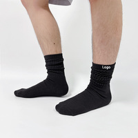 Chaussettes amples unies en coton, logo personnalisé, unisexe, pour le sport quotidien, pour hommes et femmes