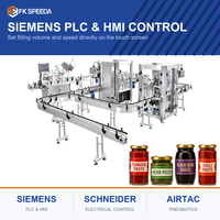 Machine de remplissage automatique clé en main pour sauce, ketchup, confiture, beurre de cacahuète, avec dosage à piston, pour pots en verre de 100-1000 ml et bouchage sous vide