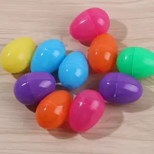 Venta al por mayor decoración de fiesta de Pascua huevo de simulación huevos de Pascua de plástico colores surtidos cesta de Pascua huevo