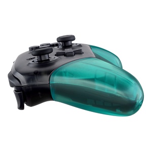 EXtremeRate Clear Emerald Green Replacement Handle Grips Case Cover DIY Hand Grip Housing Shell for <b>Switch</b> Pro Controller - Product Image 6