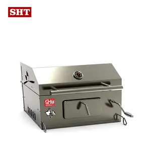 उच्च गुणवत्ता वाले स्टेनलेस स्टील का कोयला BBQ ग्रिल के लिए आउटडोर और इनडोर में बनाया-