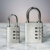 Cadenas à combinaison en aluminium avec cadran en laiton 30-40mm, roulement à billes, étanche IP65, service personnalisé, usine OEM ODM, blanc