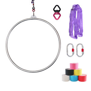 Cerceau de danse aérienne <span class=keywords><strong>en</strong></span> acier inoxydable de qualité supérieure testé, 600 kg, 80/85/90/95 cm, point unique, point double, yoga aérien - Product Image 2