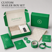 Boîtes d'expédition vertes personnalisées, emballage express, boîtes pliables en carton ondulé extra-résistant, emballages personnalisables pour vêtements