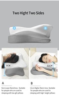 Vente en gros oreiller médical personnalisé en mousse à mémoire de forme anti-ronflement, contour carré pour le cou, oreillers orthopédiques blancs.