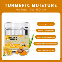 Soins de la peau de marque privée Hydratant anti-âge éclaircissant Crème pour le visage au curcuma et à la vitamine C