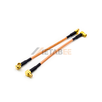 Câble coaxial RF RG316 à angle droit avec connecteur MCX vers jack, longueur personnalisée, 50 ohms