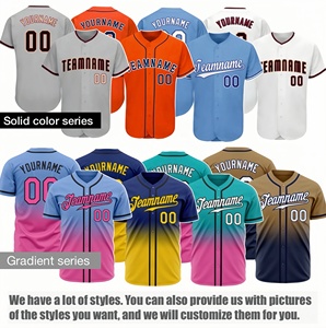 Jersey personnalisé et dégradé jeunesse femmes t-shirt Design unisexe uniformes De T-Shirt garçons hommes cousu numéro nom vêtements de baseball - Product Image 2
