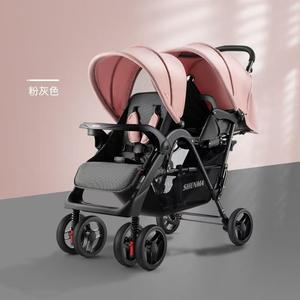 <span class=keywords><strong>Passeggino</strong></span> Doppio per Bambini con Sedute Reclinabili, Carrozzina <span class=keywords><strong>Gemellare</strong></span> Pieghevole per Due Bambini - Product Image 3