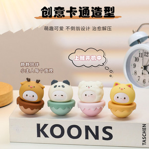 Ensemble de figurines en résine d'animaux, mini ornement de bureau pour la décoration de la maison et du bureau, cadeau artisanal - Product Image 2