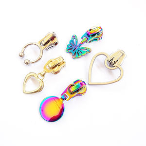 Couleur arc-en-ciel en métal personnalisé sac à main <span class=keywords><strong>fermeture</strong></span> <span class=keywords><strong>éclair</strong></span> <span class=keywords><strong>curseur</strong></span> extracteur - Product Image 1