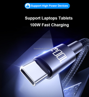 PD 100w 5A Type C Chargeur Câble Rapide Charge Rapide Données Usb-c vers Usb C pour Android Mobile Téléphone Portable Chargeur d'ordinateur portable