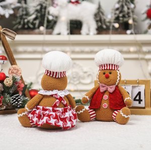 Bonitos dibujos animados <span class=keywords><strong>de</strong></span> Navidad, hombre <span class=keywords><strong>de</strong></span> jengibre, pareja, figurita, adorno <span class=keywords><strong>para</strong></span> el día <span class=keywords><strong>de</strong></span> Navidad, decoraciones <span class=keywords><strong>para</strong></span> <span class=keywords><strong>chimenea</strong></span>, venta al por mayor - Product Image 6