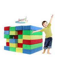 Juego de Sofás Modulares de 24 Piezas para Niños, Espuma de Alta Densidad, Sofá de Juego para el Aprendizaje Creativo