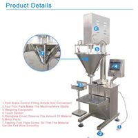 Machine de remplissage semi-automatique de poudre d'épice de lait avec système de pesage Trémie ouverte 300g 500g 1000g 1kg 2kg 5kg