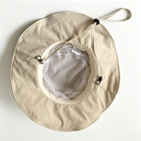 Chapeau Bob Décontracté d'Été à Large Bord Anti-UV, Séchage Rapide, Maille Respirante, Résistant à l'Eau, pour Voyage en Extérieur et Pêche, avec Sangle Mentonnière