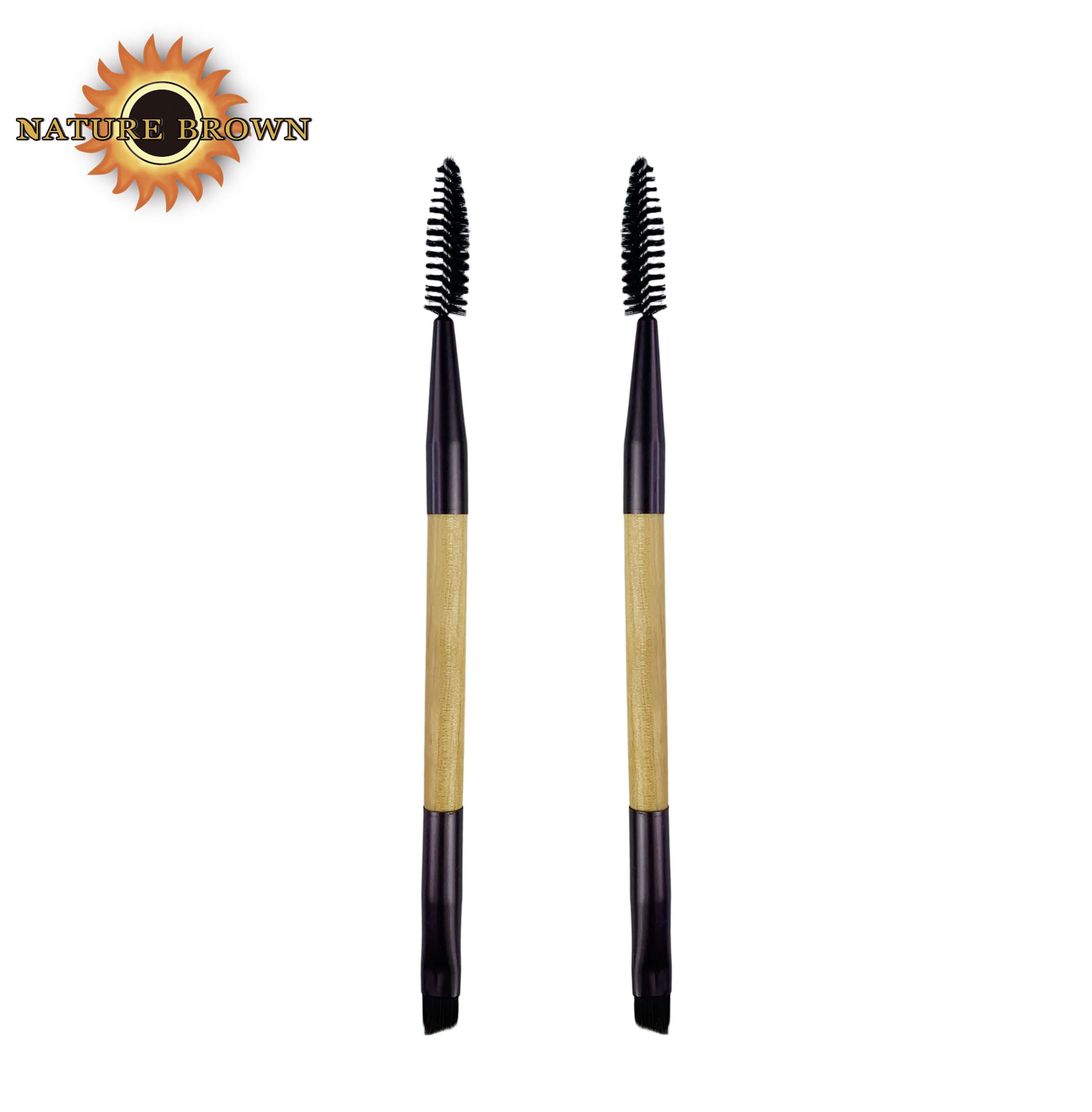 Double-Headed Nylon Wood Handle Makeup Brush Portable