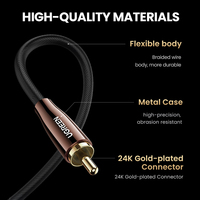 Câble coaxial Ugreen Hifi 5.1 Spdif Rca vers Rca mâle vers mâle, câble audio stéréo, nylon 3m 5m, câble vidéo Rca pour amplificateur TV domestique