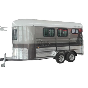 Nouvelle usine de luxe en Chine fournit une remorque de <span class=keywords><strong>transport</strong></span> à 3 chevaux avec chargement d'angle chariots à chevaux personnalisables à vendre - Product Image 1