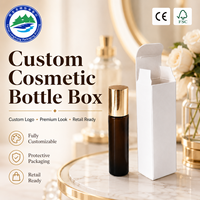 Boîte pliante fine en carton blanc avec logo personnalisé pour rouge à lèvres et flacon roll-on d'huile essentielle, échantillon de parfum, directement de l'usine