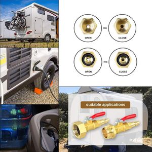 Nissin Brass Water Valve 1/4 In Female Thread For RV Camping Garden Hose Connection With Red Handle And O-Rings - Product Image 4