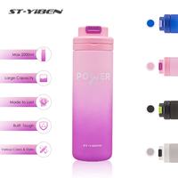 Gourde portable de haute qualité, écologique et alimentaire, avec sangle d'épaule, paille rabattable, poignée et anti-fuite